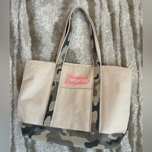 Neon & Camo Canvas Boat Tote